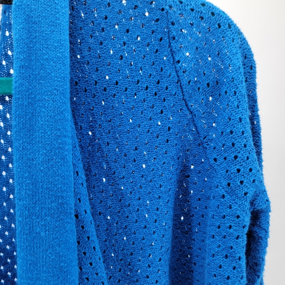 Volcom Elena Hight Blue Knit Cardigan Womens XS Long Sleeve Open Sweater Wrap - Picture 4 of 7